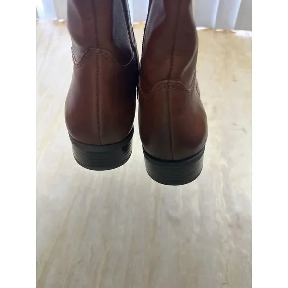INC Fawne Womens Boots 9M Brown Leather Knee High Zip Riding Equestrian Classic - Picture 4 of 7